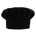 thumbnail image 1 of 1Pc Chef Hat for Men Women Adults,Elastic Band Adjustable Cotton Chefs Hat Chef Works Hats Chef Cap Cook Hat Adult Premium Adjustable Elastic Baker Kitchen Cooking Chef Cap(Black,9.8x9.8x10"), 1 of 9
