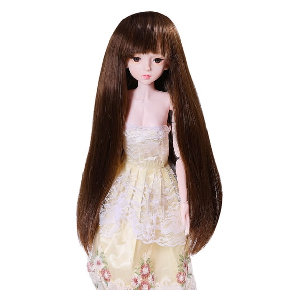 1Pc Chemical Fiber Wig Caps Hair Coconut Brown 370~390mm