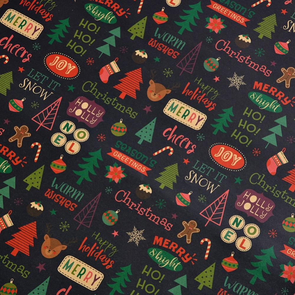 Naiyafly 1pc Christmas Gift Wrap - Christmas Kraft Wrapping Paper - Kids Kraft Christmas for Christmas Gift Party Decoration F, Size: 50*70cm/19.7*27.6