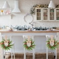 thumbnail image 1 of 1Pc Christmas Norfolk Pine Kitchen Cabinet Wreaths for Kitchen with Ribbon Bows Red Berry Small Window Wreath for Window Door Farmhouse Christmas Party Decorations, 1 of 5
