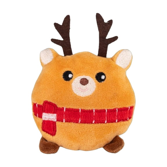 1Pc Christmas Plush Toy, 3x4.5'' Xmas Tree Ornaments Stuffed for Christmas Stocking Stuffers Winter Holiday Xmas Party Favors - Brown