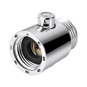 1Pc Chrome Shower Shut Off Valve, Universal G 1/2" IPS Push Button Flow Control Valve, Water Saving Pause Switch for Handheld Shower Head