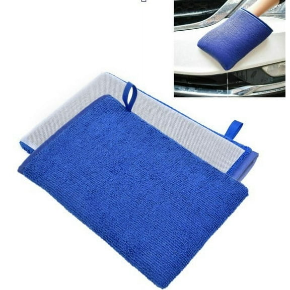 1Pc Clay Mitt, Microfiber Clay Bar for Car Detailing, Clay Bar Glove Clay Towel Auto Detailing for Cleaning Auto Clay Mitt (Blue)