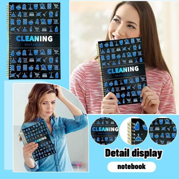 1Pc Cleaning Schedule & Planner Book, Annual Calendar Organizer With Monthly Weekly Task Tracking, Daily Home Office Cleaning Organizer For Home & Office, Wall-Mounted Or Desk