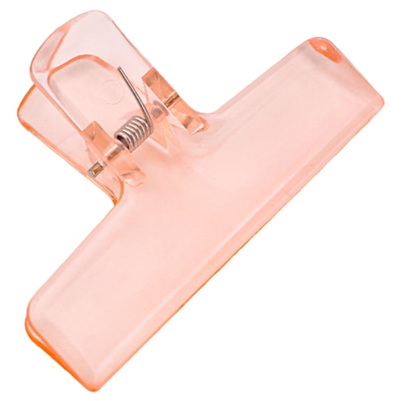1Pc Clear Acrylic Paper Clip, Acrylic Paper Clamp for Food Bag Photo File Receipt Drawing Board Kitchen Office Use, 3 Inch Binder Clip, Pastel Jelly Clips for Homemakers, Workers,Orange