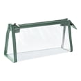 thumbnail image 1 of 1Pc Clear Pencil Pouch with Zipper,Zipper Pouch Bag,Multi-Purpose Zippered Pen Holder Pencil Case,Cosmetic Makeup Bag for Stationery Toiletries Office Organizer,8.58x2.28x4.33 in(Green1), 1 of 9