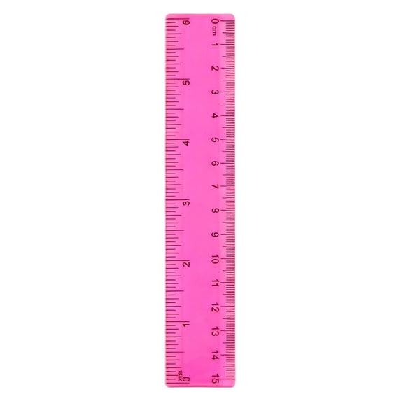 1Pc Clear Plastic Ruler, 6 Inch Straight Rulers, Bulk Assorted Colors, Shatterproof Ruler with Inches and Centimeters