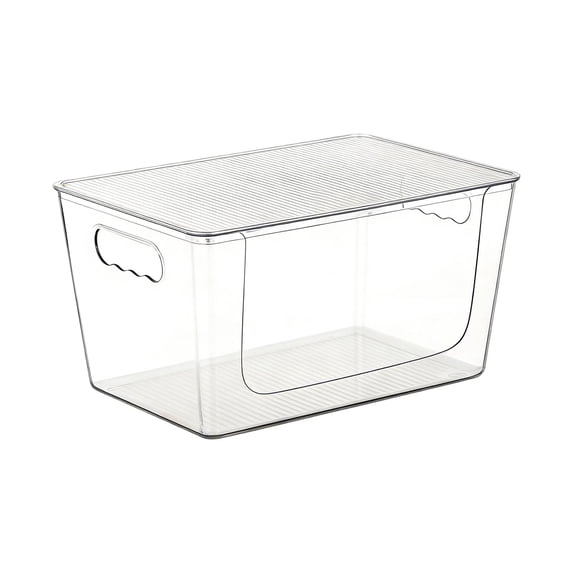 1Pc Clear Stackable Storage Bins with Lid,Large Capacity Containers ...
