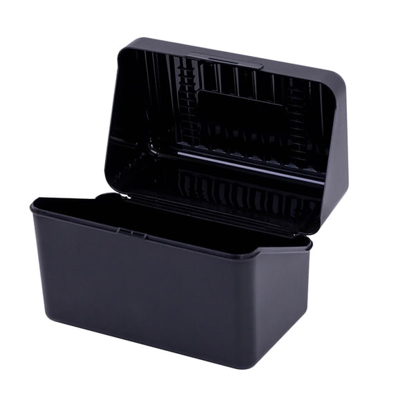 1Pc Clearance Sale! Plastic Index Card Holder, Flip-Top Notecard Box for Photos and Recipe Cards, (Size S, BLACK)