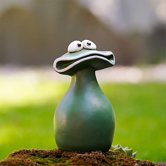 1Pc Clearance Under $20 Frog Planter Frog Decor For Garden, Resin Large Frog Garden Sculpture (H)