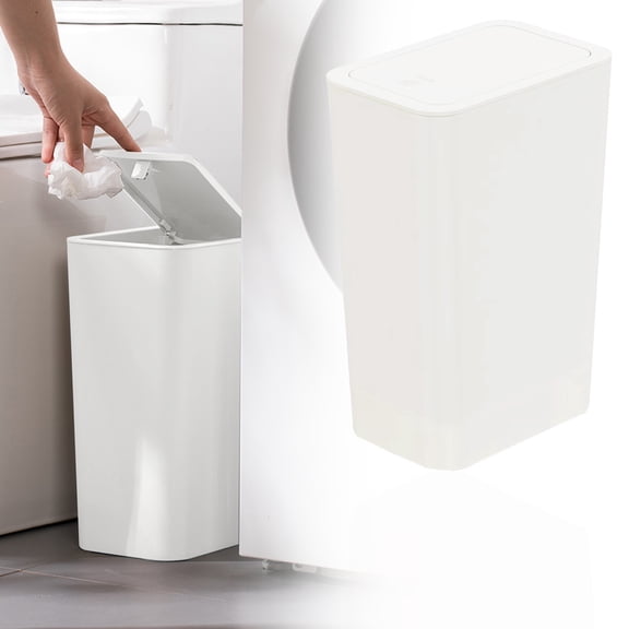 1Pc Clearance Under $25 Trash Can Kitchen Bin Plastic For Kitchen Large Capacity Sturdy (D)