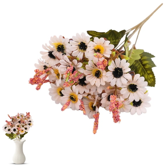 1Pc Clearance Under $3 Artificial Chrysanthemum Ball Artificial Flower For Entryway, Plastic Pink Ball Flower (D)