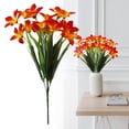 thumbnail image 1 of 1Pc Clearance Under $3 Artificial Lily Artificial Lily Plastic For Vase Display Lily Sunset-Red (D), 1 of 9