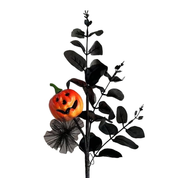 1Pc Clearance Under $3 Artificial Pumpkin Pick Halloween Decor Plastic For Table Displaying Decorative Piece Scary Pumpkin Bouquet F (B)