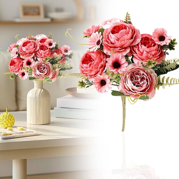 1Pc Clearance Under $3 Artificial Ranunculus Fake Peony For Vase, Abs Soft Pink