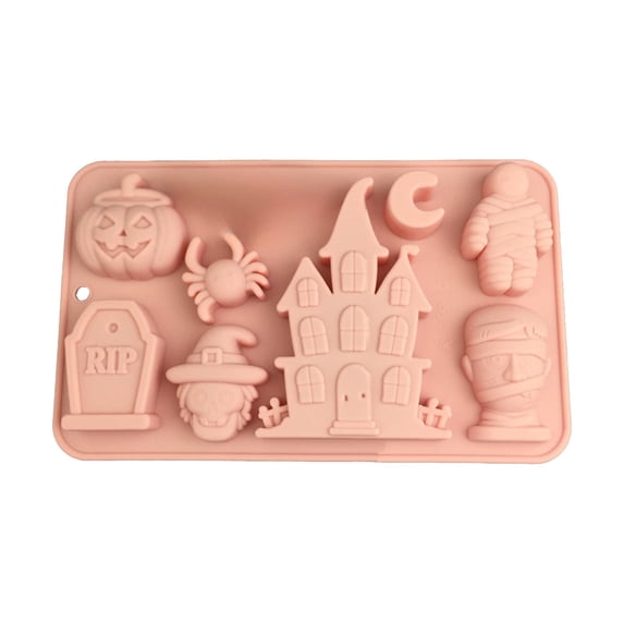 1Pc Clearance Under $3 Baking Ice Cube Mold Candy Mold Plastic For Kitchen Counter Preparing Halloween Party Desserts Candy Mold C (D)