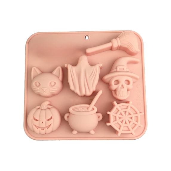 1Pc Clearance Under $3 Baking Ice Cube Mold Ice Cube Mold Plastic For Baking Station Making Spooky Chocolate Shapes Candy Mold B (D)