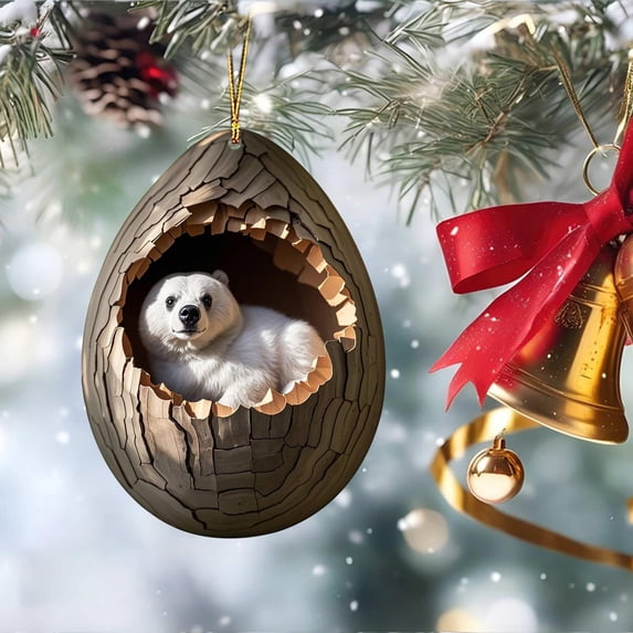 1Pc Clearance Under $3 Christmas Animal Ornament Christmas Animal Ornament Acrylic For Christmas Tree Animal Charm Holiday Gift Box Topper (F)