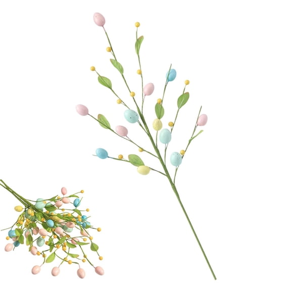 1Pc Clearance Under $3 Easter Egg Tree Decoration Christmas Vine For Wall, Plastic Spring Egg Tree Green