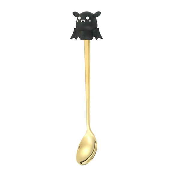 1Pc Clearance Under $3 Halloween Spoon Coffee Spoon For Buffet Line, Metal Spoon B (E)