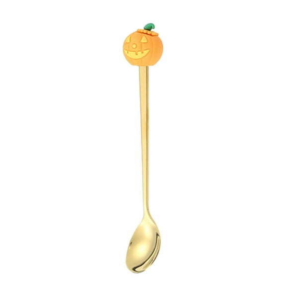 1Pc Clearance Under $3 Halloween Spoon Spoon Metal For Kids Party Using Spooky Silverware Spoon C (D)