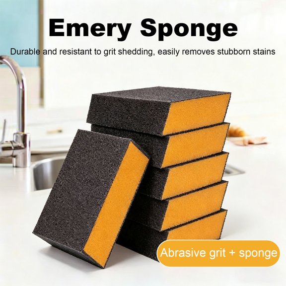 1Pc Clearance Under $3 Sanding Sponge Cup Rack For Counter, Mixed Materials Emery Sponge Eraser Gold