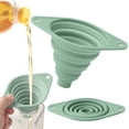 thumbnail image 1 of 1Pc Clearance Under $3 Silicone Collapsible Funnel Funnel Silica Gel For Kitchen Transfer Liquids Easy-Clean Green, 1 of 9