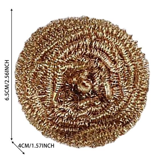1Pc Clearance Under $3 Steel Wool Ball Cleaning Ball Copper For Sink Cleaning Pans Thoroughly Soft-Copper Design (C)