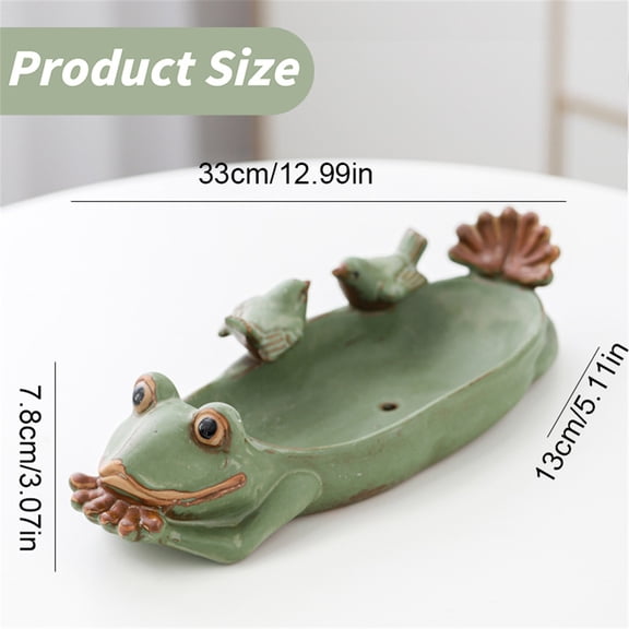 1Pc Clearance Under $30 Frog Fruit Plate Fruit Plate Ceramics For Table Serve Fruit Ceramic Green