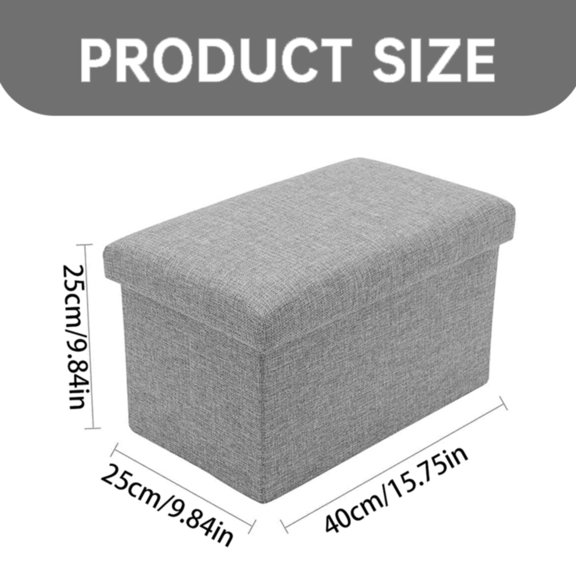 1Pc Clearance Under $35 Storage Ottoman Storage Grid Cotton For Closet Organize Items Cloth Gray