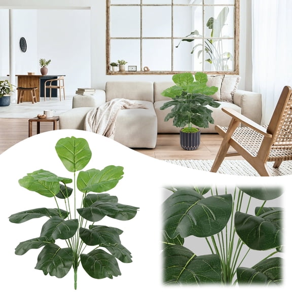 1Pc Clearance Under $5 Artificial Fiddle Leaf Fig Faux Plant Plastic For Livingroom Displaying Fiddle Leaf Plants Fiddle Leaf Fig Green