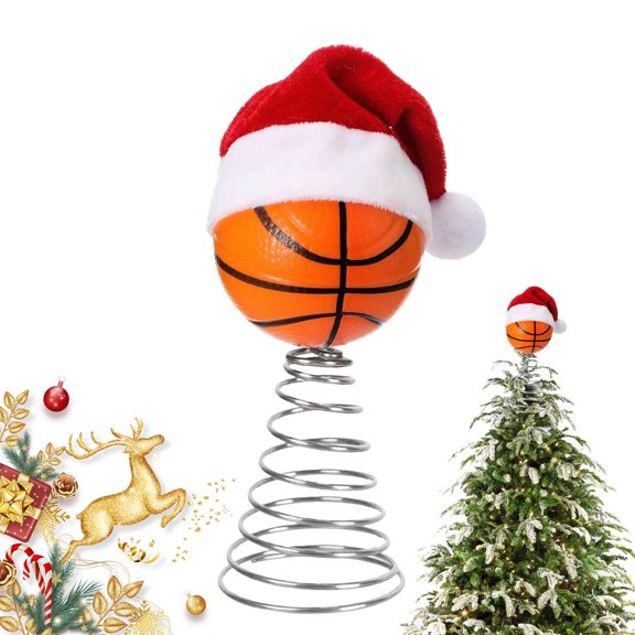 1Pc Clearance Under $5 Basketball Ornament Tree Decor Set For Tree, Plastic Basketball Tree Topper (I)