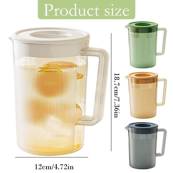 1Pc Clearance Under $5 Beverage Pitcher Water Pitcher For Fridge, Plastic Plastic Blue
