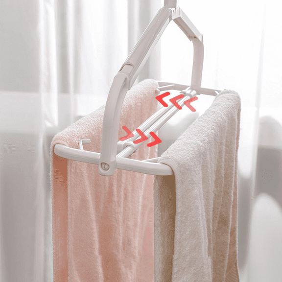 1Pc Clearance Under $5 Extendable Towel Rack Towel Hanger For Bathroom, Plastic Plastic White