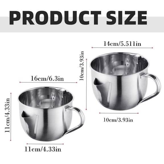 1Pc Clearance Under $5 Oil Separator Oil Separator Stainless Steel For Kitchen Separate Oil Stainless (I)