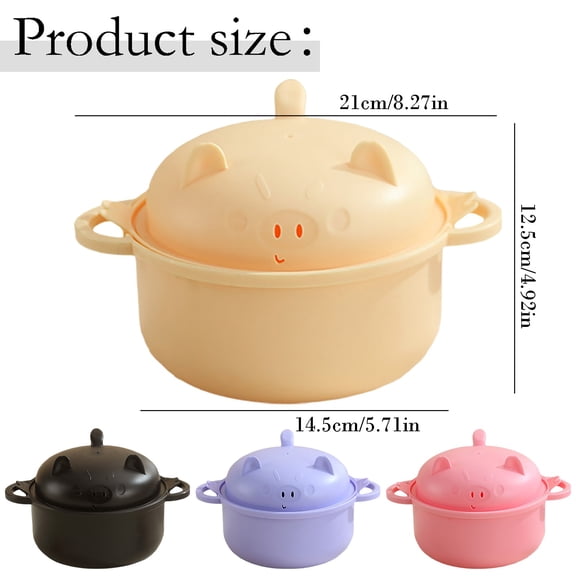1Pc Clearance Under $5 Ramen Bowl Soup Bowl For Table, Plastic Plastic (G)