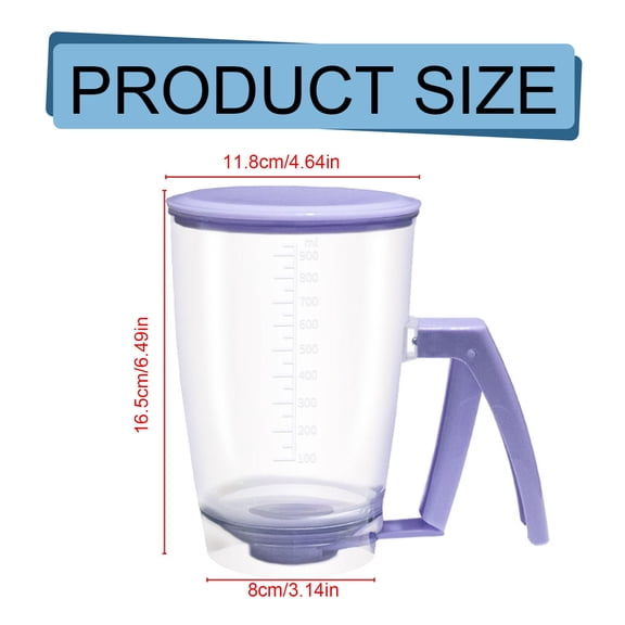 1Pc Clearance Under $7 Batter Dispenser Batter Separator For Kitchen, Plastic Non-Drip Clear