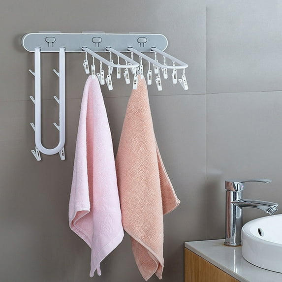 1Pc Clothes Drying Rack Press and Fold Socks To Dry the Storage Rack Wall-Mounted Drying Rack Home Textile Storage