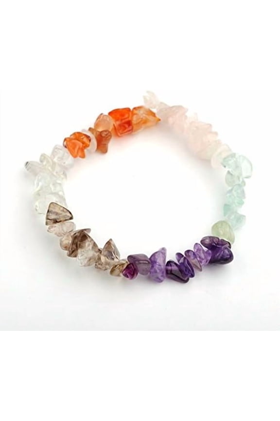 1Pc Colorful Gemstone Chips Stretch Bracelets Healing Crystals Bracelets Mixed Stone Stretch Bracelet Jewelry Gifts for Women