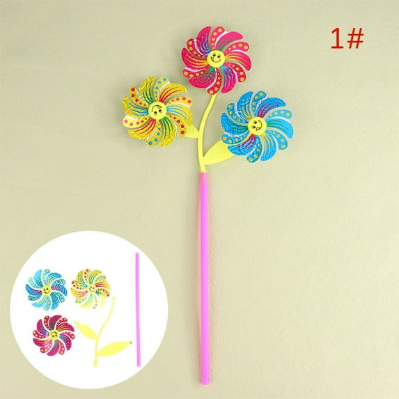 1Pc Colorful Windmill Cartoon 3D Pinwheel Home Garden Decoration Wind Spinner Whirligig Yard Decor Outdoor Kid Toy