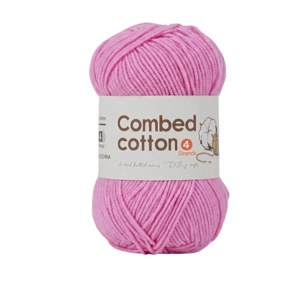1Pc Combed Cotton Hand Knitting Yarn, Crochet Thread For Diy Crafts, Gifts & Home Decor