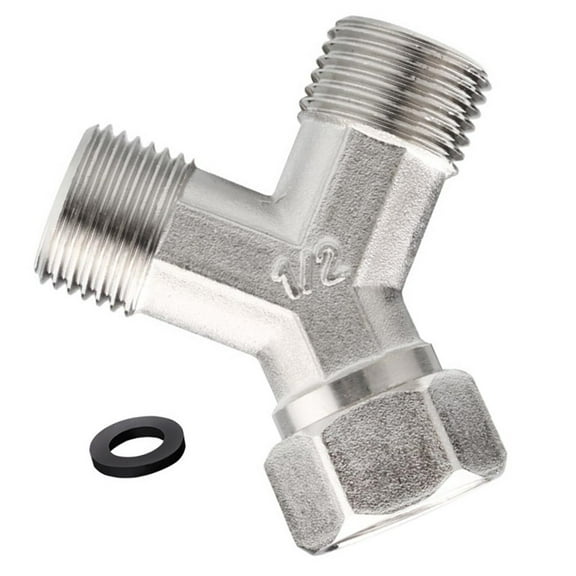 1Pc Copper Dishwasher Washing Machine Tap Y Dual Splitter 1/2" Hot