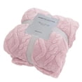 thumbnail image 1 of 1Pc Coral Fleece Throw Blanket, Dienrx 70×100CM Soft Warm Luxury Lap Blanket, All‑Season Sofa Bed Blanket for Household Daily Use, 1 of 3
