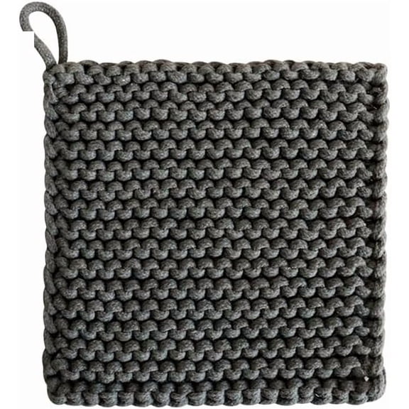 1Pc Cotton Macrame Cup Mats Handmade Coaster Square Slate Gray 120x120mm for Handmade