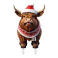 thumbnail image 1 of 1Pc Cow Christmas Yard Signs 11.8 Inch Farmhouse Christmas Yard Stakes Outdoor Decorative Large Cow Xmas Decorations Signs for Farm Garden, 1 of 5