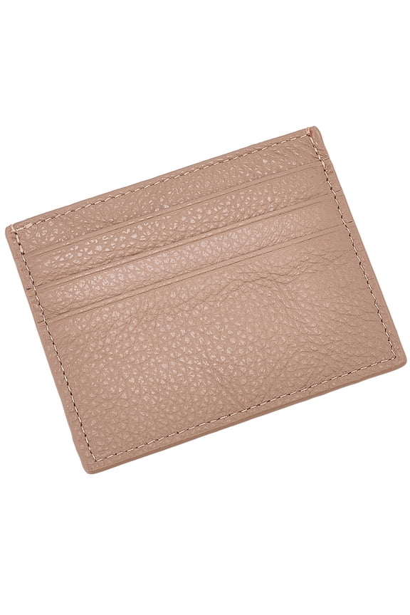 1Pc Cowhide Leather Band Card Name Card Holder Rectangle Camel 82x105x4.5mm for making