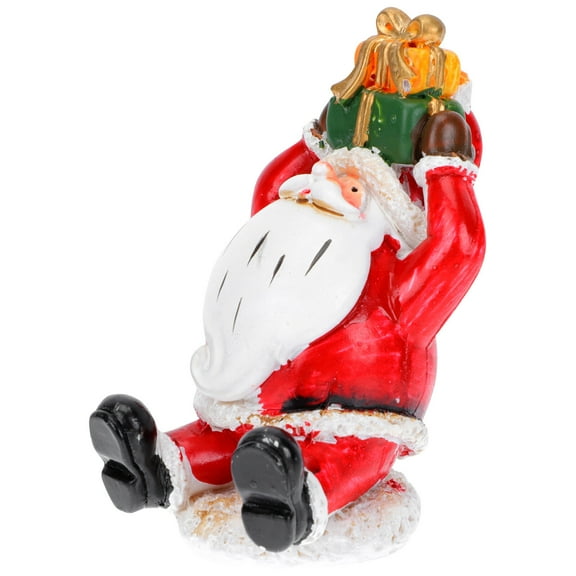 SEWCHICS Rustic Santa Figurine Santa Claus Adornment Red Resin 1 Pc