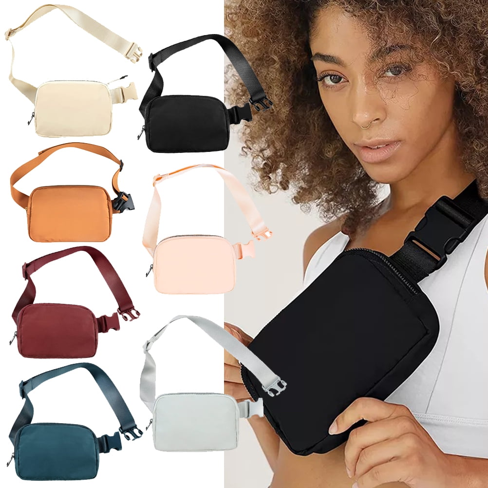 Zodaca Plus Size Black Fanny Pack Crossbody Bag with Adjustable Belt for 34 60 Inch Waist Expands to 5XL Walmart