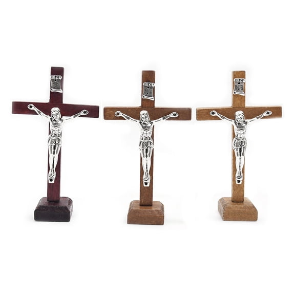 Catholic Crosses with Stand Table Crosses Religious Christian Standing Crucifix Tabletop Decoration Church Prayer