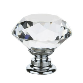 1Pc Crystal Glass Cabinet Knobs, 30mm Diamond Shape Drawer Pulls, Kitchen Cabinet Handles, Dresser Cupboard Hardware, Glass Knobs, Crystal Knobs for Cabinets Dresser